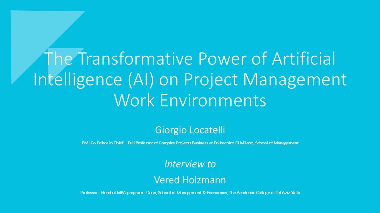 PMJ_editors's tweet card. PMJ - Call for papers - The Transformative Power of AI on Project...