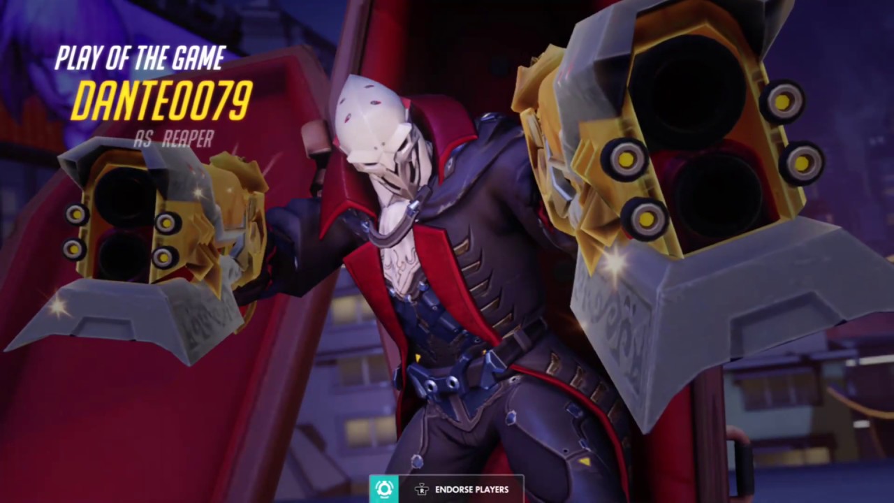 Dante_0079's tweet card. Overwatch - Reaper Team Kill & PotG