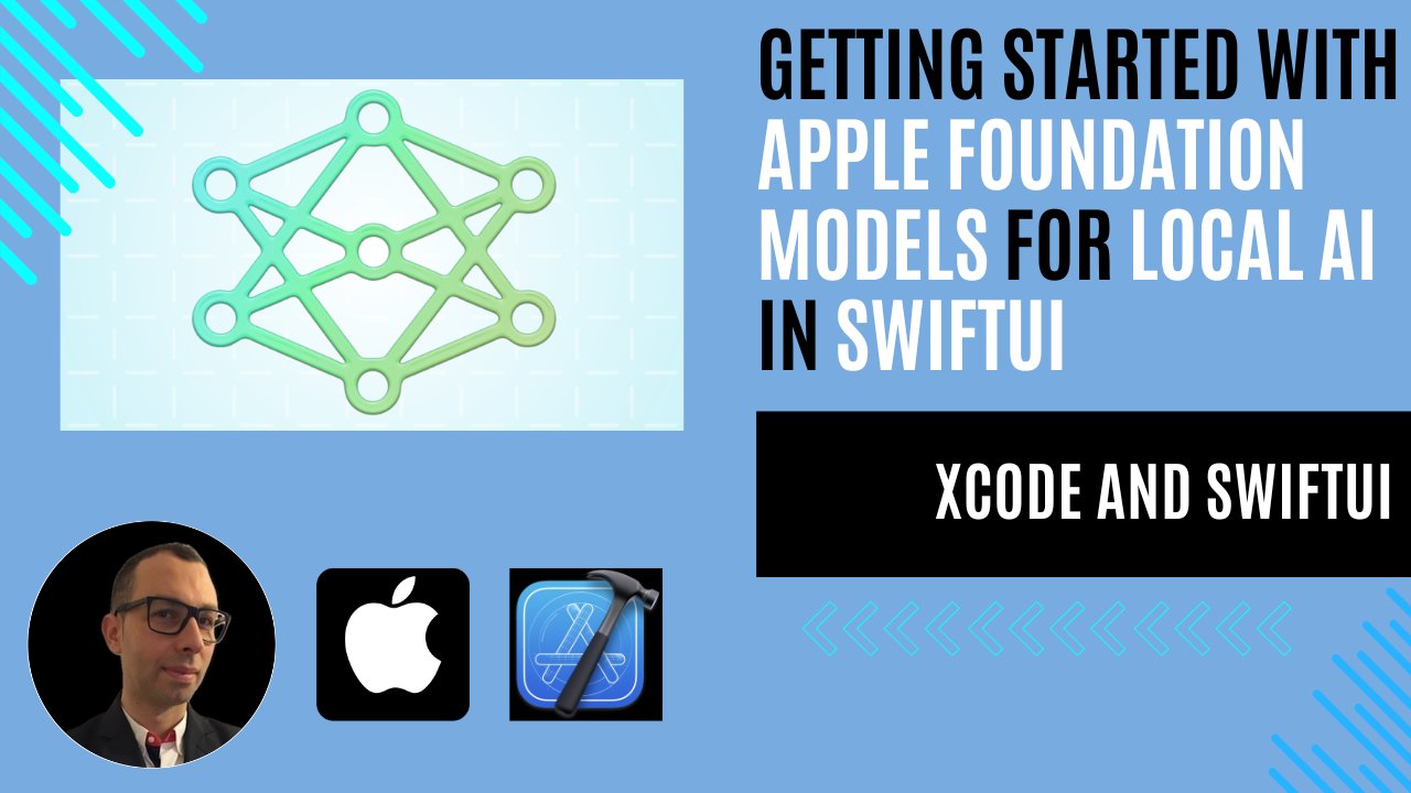 ottorinobruni's tweet card. Learn how to use Apple Foundation Models for on-device AI in SwiftUI apps. Build local, private, and intelligent features without external APIs