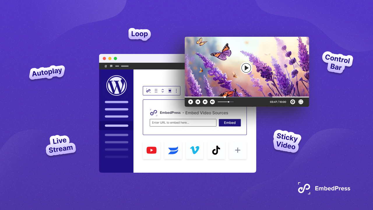 WPDevTeam's tweet card. Find out how to embed different video platforms like TikTok, Vimeo, YouTube, etc in WordPress with EmbedPress, regardless of which page builder you’re using.