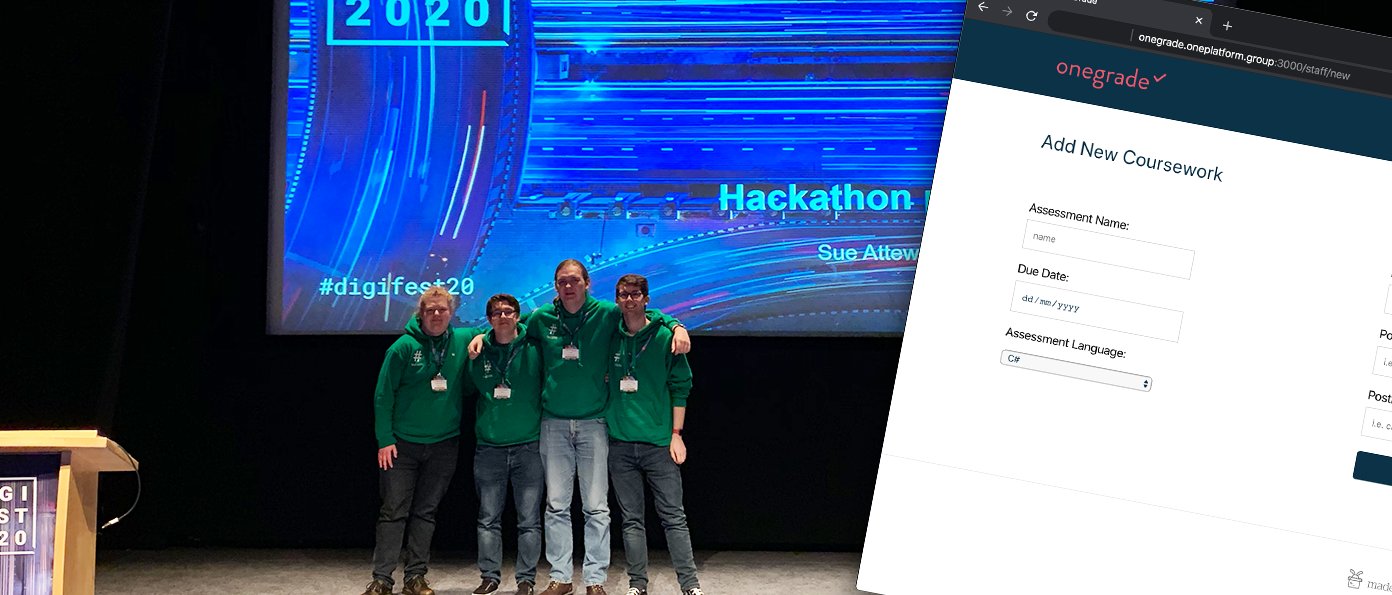 meetnathaniel's tweet card. Last week we returned to JISC’s DigiFest hackathon for a second year, at the ICC in Birmingham. This year we built an automated marking solution for teachers, using a continuous integration (CI)...