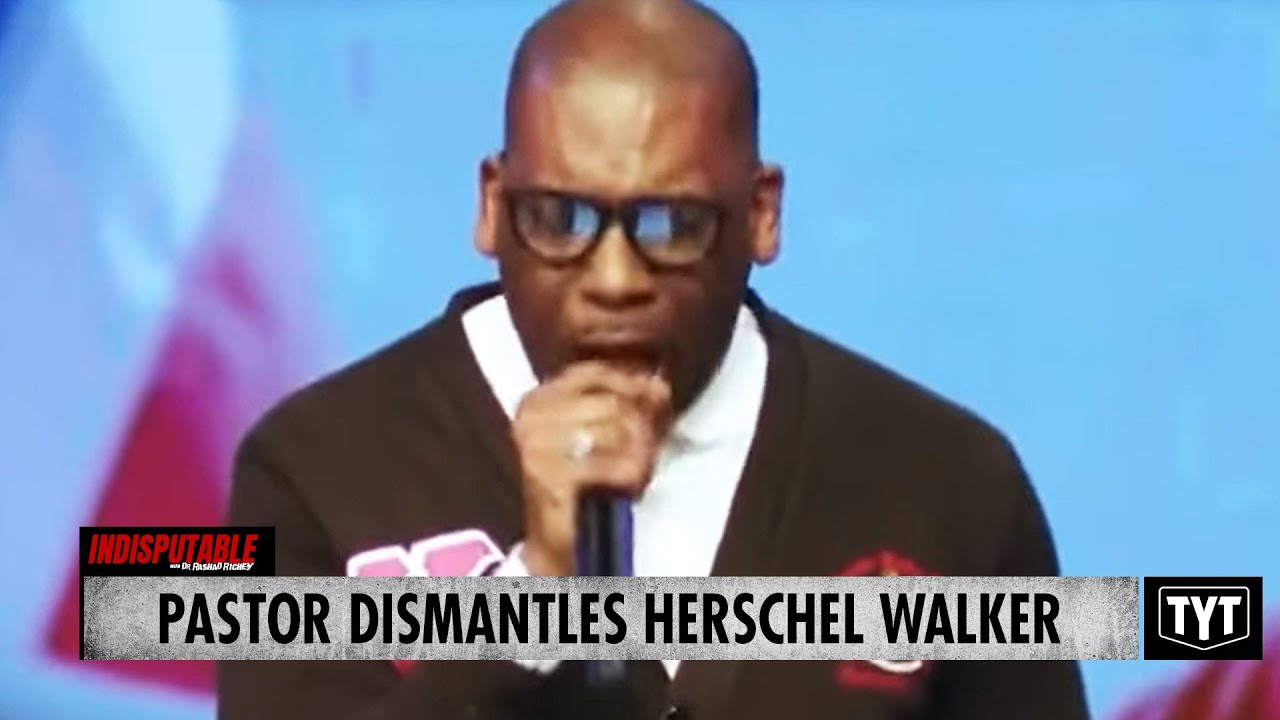 Designmaster7's tweet card. Watch Pastor Jamal Bryant Fully DISMANTLE Herschel Walker