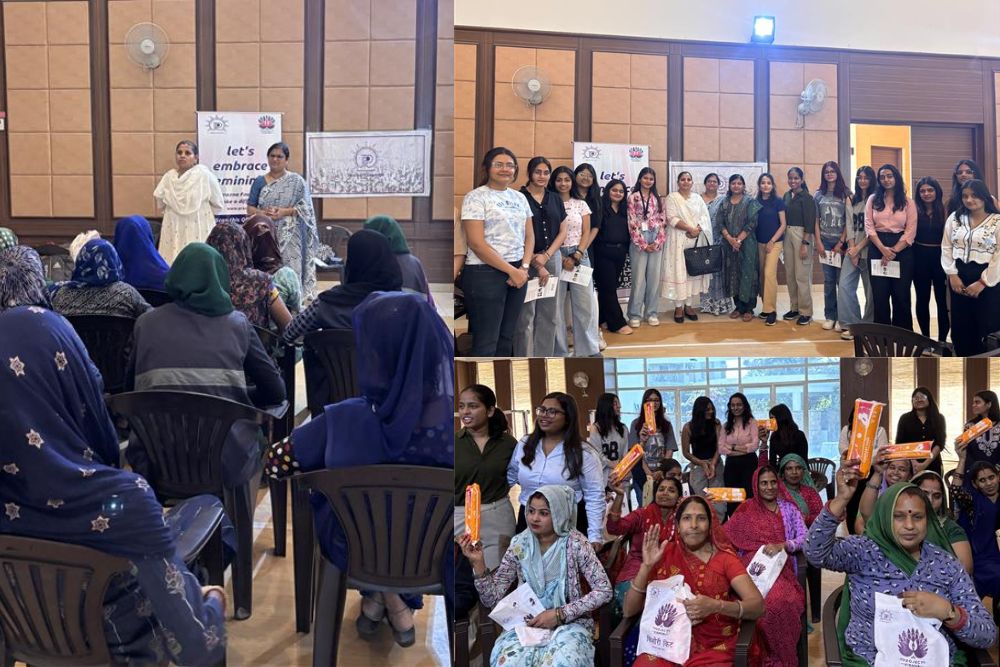 nayaindianews's tweet card. Women menstrual health: प्रीति शर्मा की अगुवाई में प्रजना फाउंडेशन ने मासिक धर्म जागरूकता अभियान चलाया, महिलाओं में स्वच्छता और स्वास्थ्य का संदेश फैलाया।