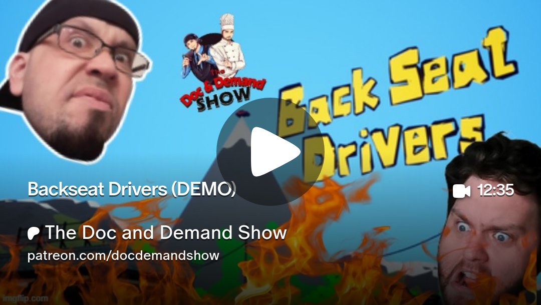 DocDemand's tweet card. Get more from The Doc and Demand Show on Patreon