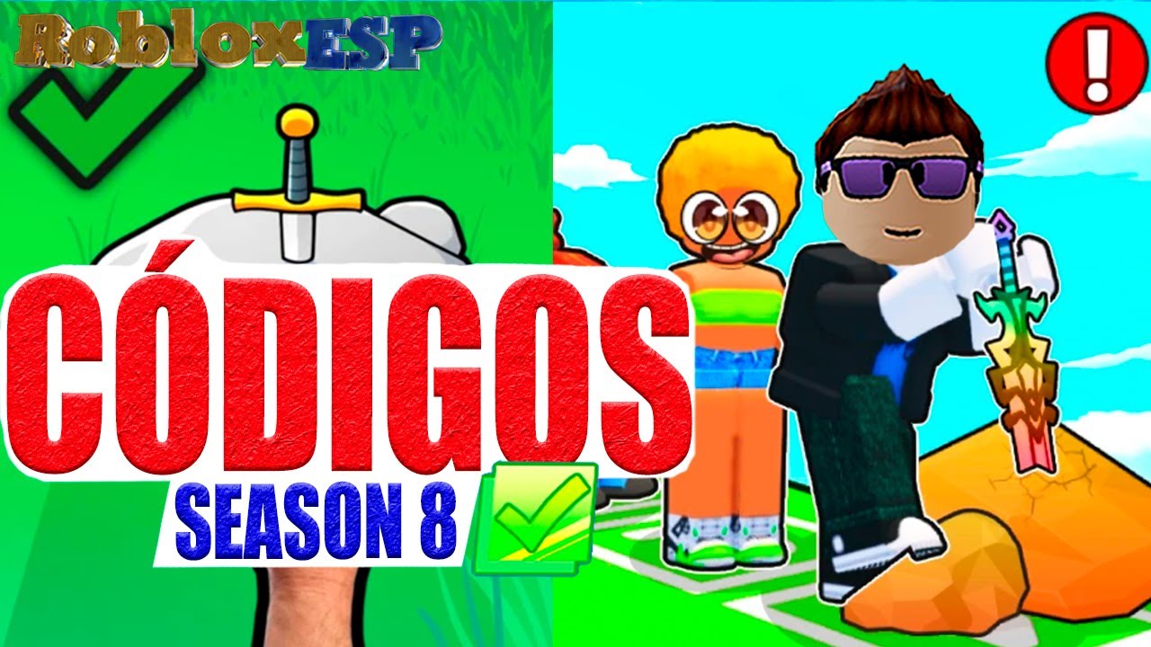 SoyRobloxESP's tweet card. [SEASON 8] ⚔️ CODIGOS DE SACAR UNA ESPADA EN ROBLOX PULL A SWORD CODES