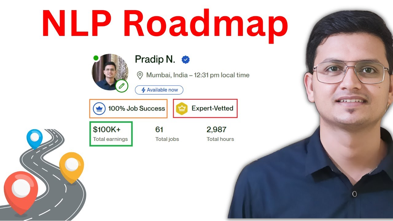 pradip_nichite's tweet card. NLP Roadmap 2024: Step-by-Step Guide | Resources