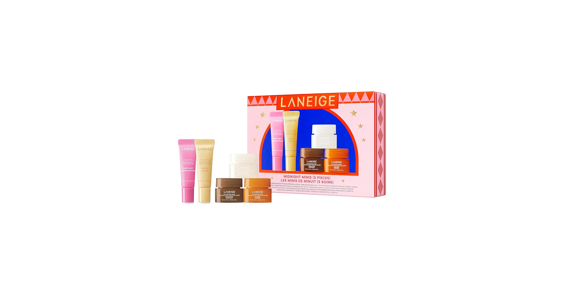 SoLatinBarbie_'s tweet card. Our bestselling holiday set, now with fan-fave day and night minis for soft lips around the clock. Includes Lip Sleeping Mask in Eggnog Latte, Chocolate, & Caramel, and Lip Glowy Balm in Sweet Candy...
