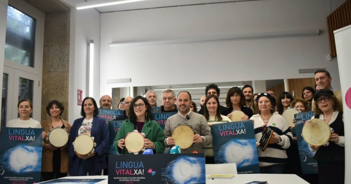 prazapublica's tweet card. A plataforma Queremos Galego presentou os detalles da marcha pola lingua convocada para este sábado 17 de maio en Compostela baixo o lema "Lingua Vital xa". Será unha "gran foliada pola lingua" na...
