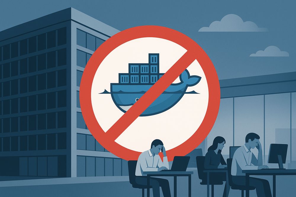 selfdevelop2019's tweet card. 銀行や大企業でDockerが使えない開発環境は珍しくありません。仮想化禁止、共有開発環境、内部リポジトリのみ…厳しい制約の中で開発者はどう対処しているのか。金融機関や政府機関で一般的な制限の実態と、現場の工夫を解説します。