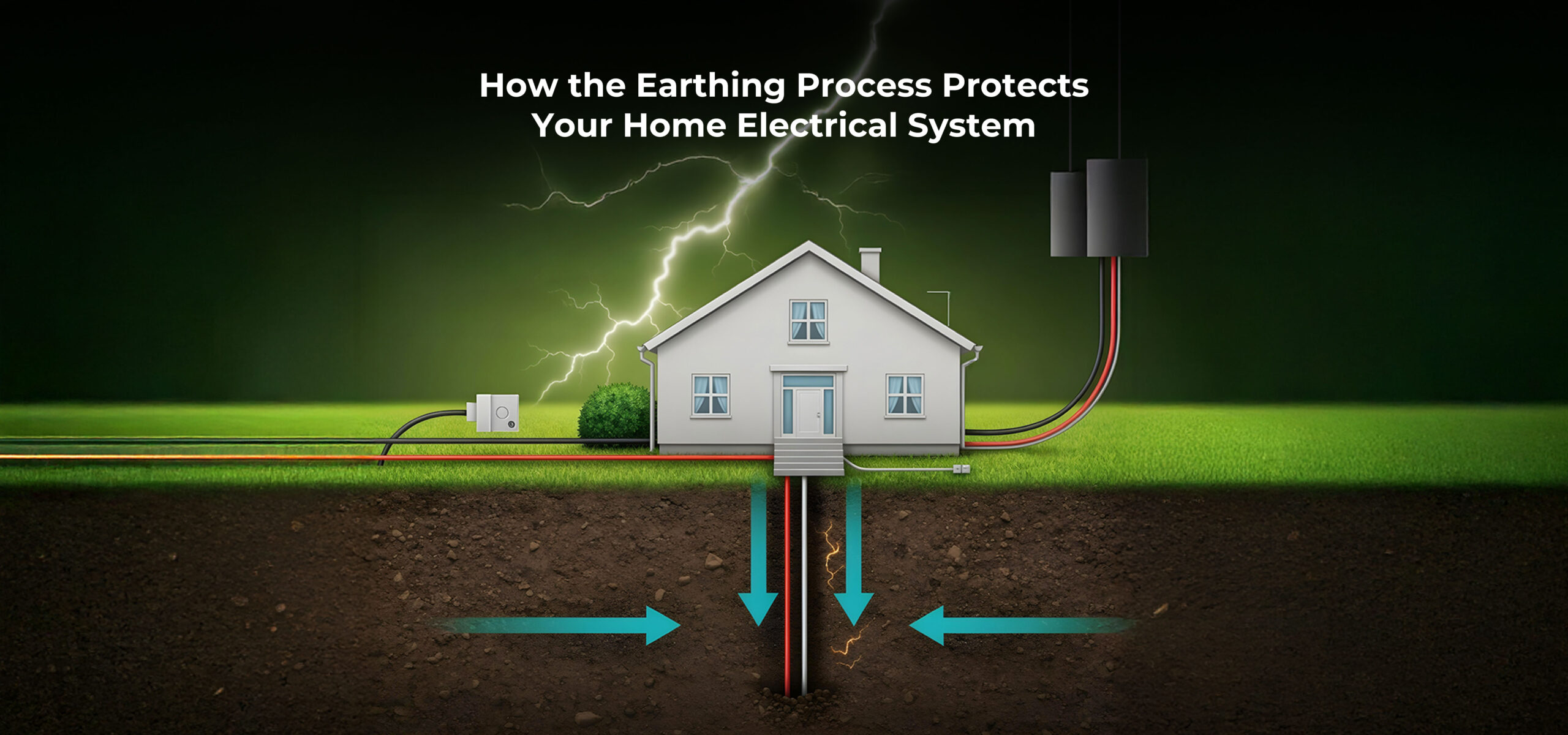 manav_mepl's tweet card. Complete guide to the earthing process in homes. Learn safety use cases, common products, how proper earthing protects people & appliances.