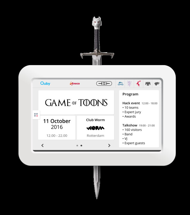 FooBar_testing_'s tweet card. Is de slimme thermostaat Toon bestand tegen hackers? Dat gaan we meemaken op 11 oktober tijdens Game of Toons in Worm Rotterdam. Tien teams gaan de hele dag los om de Toon te laten doen wat zij...