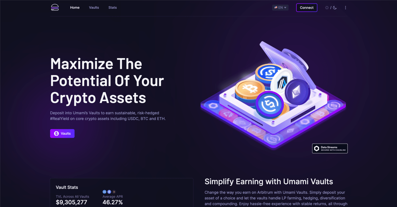 kato_masa8's tweet card. GM USDC Vaultは、Umami Financeが提供するDeFiプロダクトで、ユーザーがUSDCを預け入れることで、GMX v2プラットフォーム上の複数の取引ペア（例：ETH-USDC、DOGE-USDC、XRP-USDC、LTC-USDC）から得られる手数料収入を活用し、安定した利回りを得ることを目的としています。 このVaultは、Umami独自の内部ヘッジングモデルを使用して...