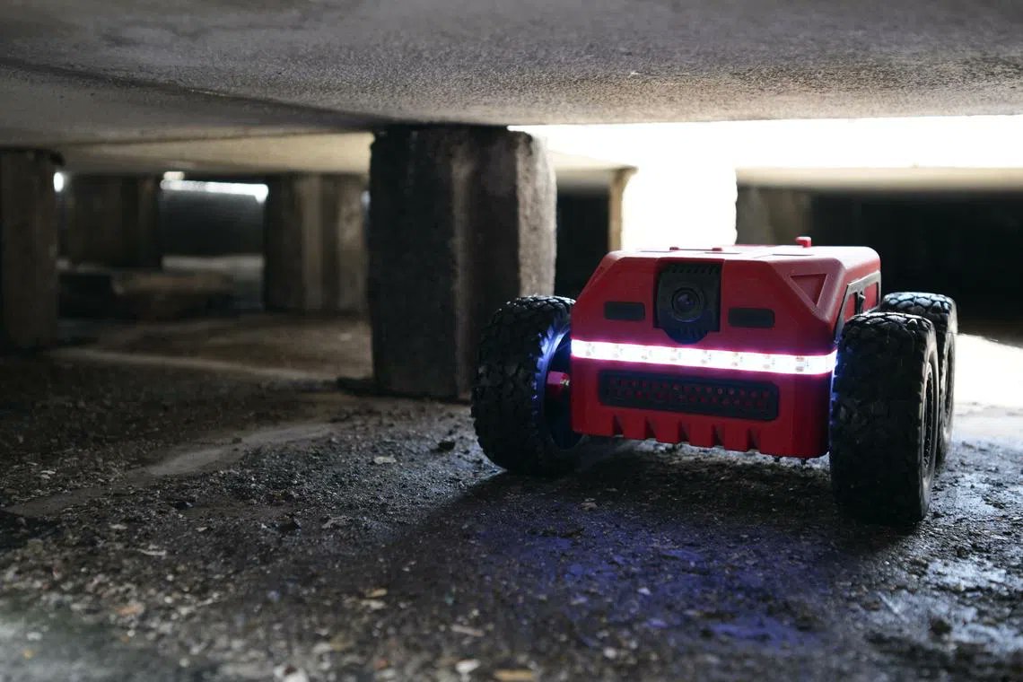 sutdsg's tweet card. The robot is equipped with cameras to spot stagnant water, and can be controlled remotely. Read more at straitstimes.com. Read more at straitstimes.com.