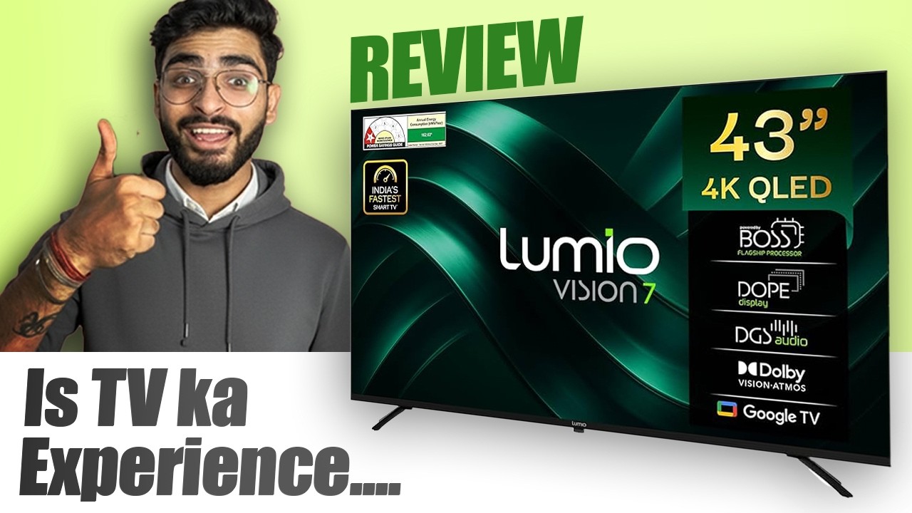 TechBlasttt's tweet card. Lumio Vision 7 Detailed Review after using for a month | Best QLED TV...