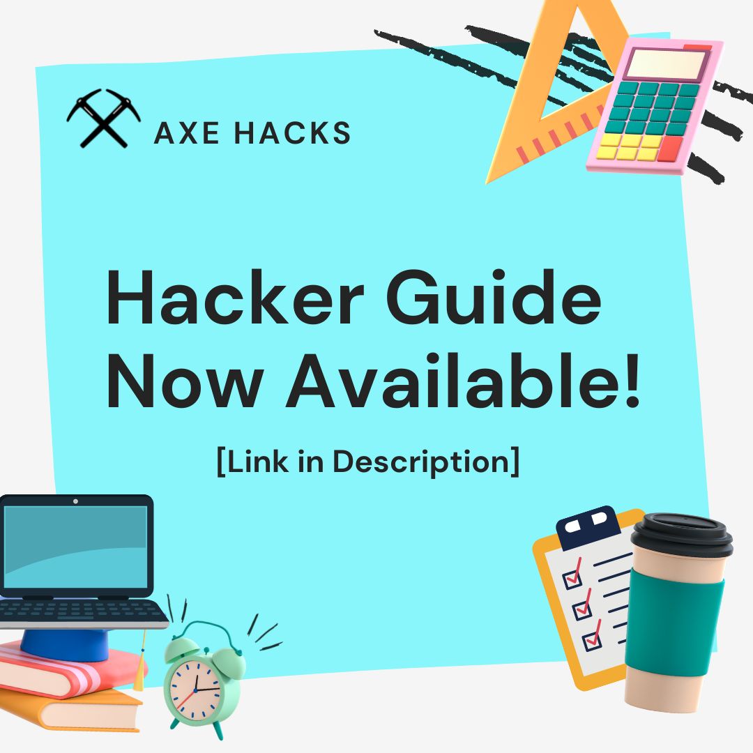 axe_hacks's tweet card. Learn more about Axe Hacks! 📚 Our Hacker Guide is now available with all the resources and information you'll need at Axe Hacks! You can check it out here: https://bit.ly/3D0ivwl 👩‍💻 To learn more...