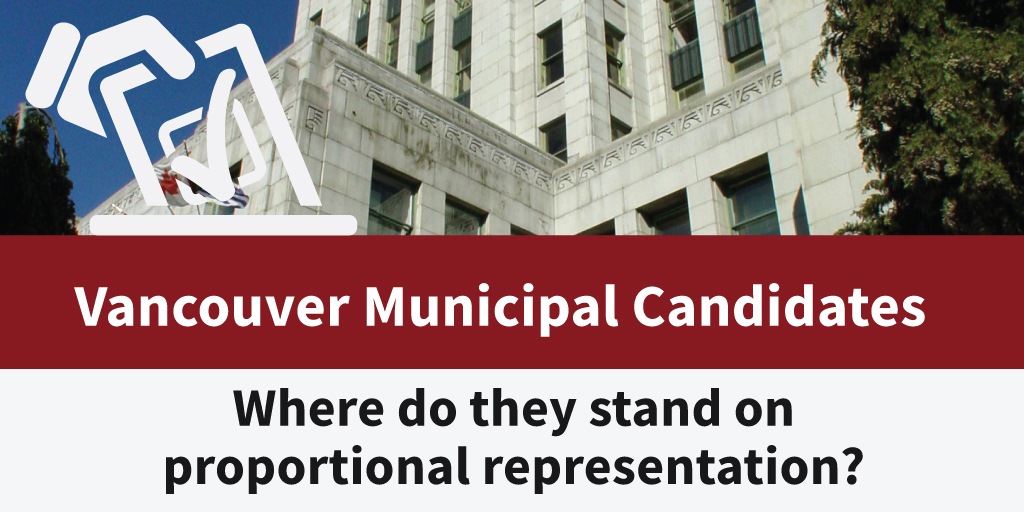 fairvotebc's tweet card. Where do the Vancouver election candidates stand on proportional representation?