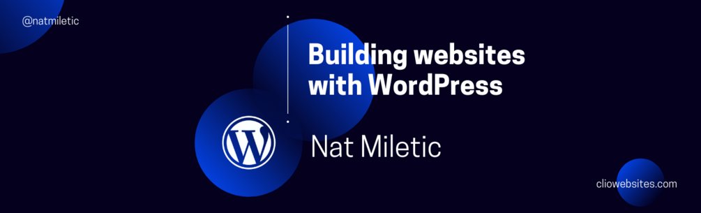 natmiletic's tweet card. 43% of the web uses WordPress. It's the most popular CMS ever. If you're not learning to build WP sites, you're missing the largest market of customers waiting to pay you to launch and maintain web...
