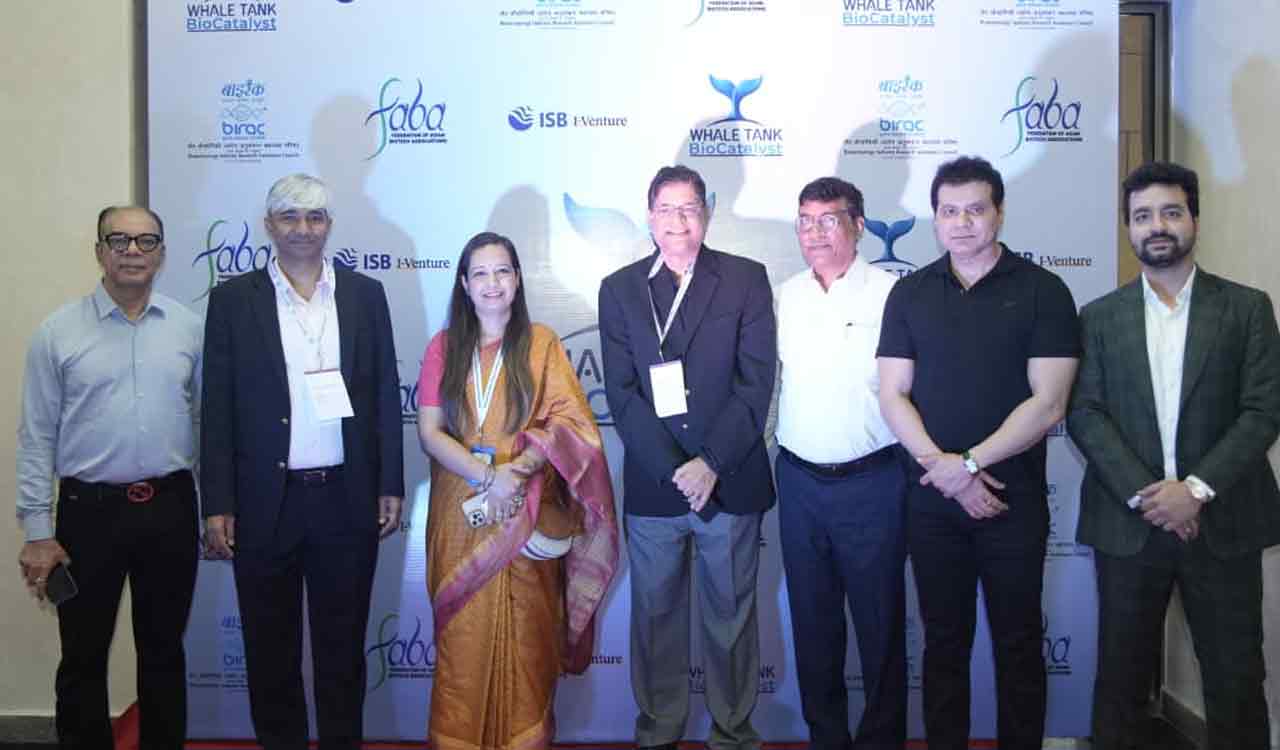 TelanganaToday's tweet card. Whale Tank Biocatalysts successfully hosted its third Startup-Investor Meet, WT 3.0, at ISB Hyderabad in partnership with BIRAC. The event boosted Deeptech startup funding and featured the launch of...