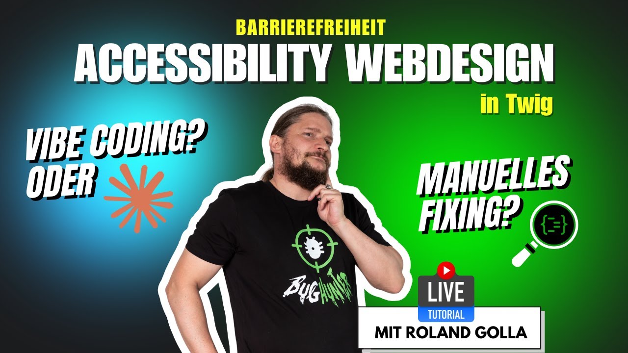 nevercodealone's tweet card. Accessibility Webdesign: Vibe Coding vs Manuelles Fixing in Twig