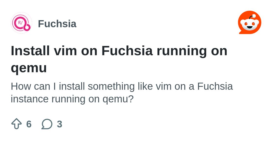 r_fuchsia's tweet card. Explore this post and more from the Fuchsia community