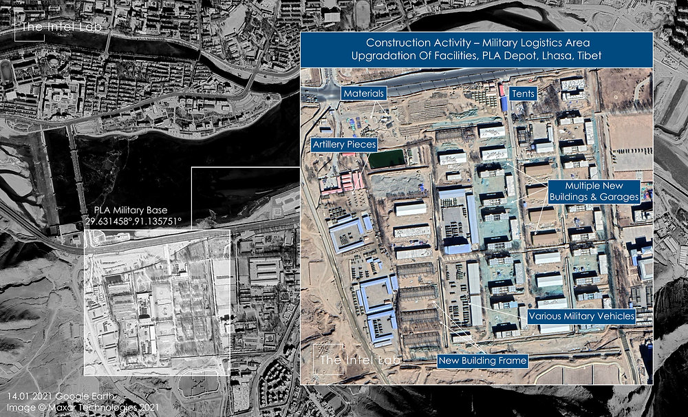 detresfa_'s tweet card. Ongoing Military Facilities Expansion And Upgradation Lhasa, Tibet