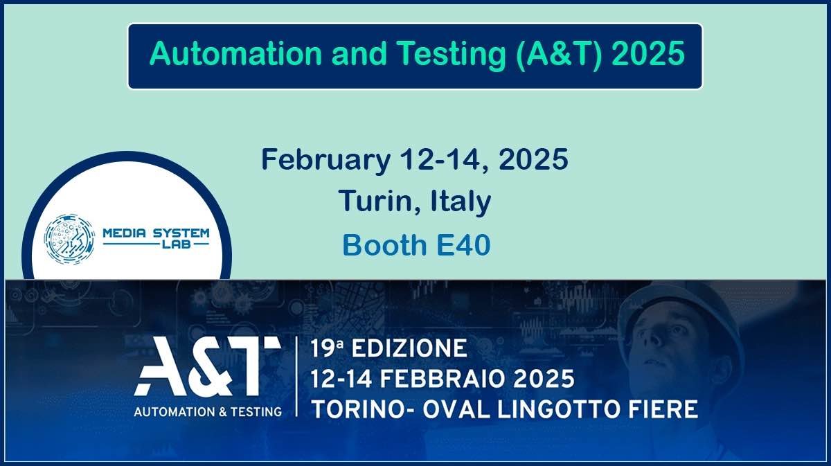 Vac_Coat's tweet card. Media System Lab exhibits at Automation and Testing (A&T) 2025 trade show that will be held on Feb 12-14, 2025, at Turin, Italy, as a Vac Coat agent in Italy.