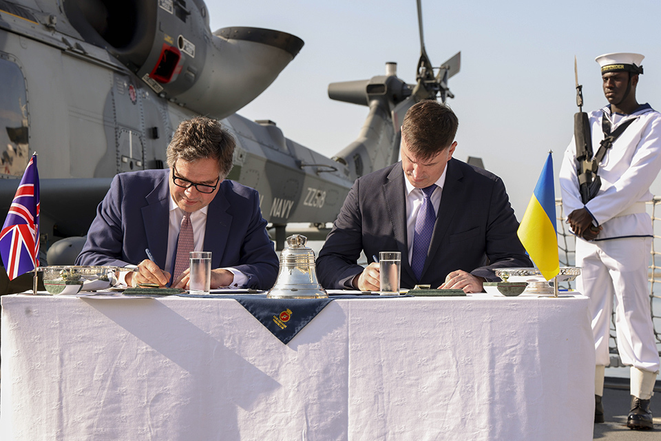 GreedSpam's tweet card. In a trilateral agreement signed onboard HMS Defender, which was in Odesa as part of the Carrier Strike Group deployment, the UK, Ukraine and industry will collaborate to boost Ukraine’s naval...