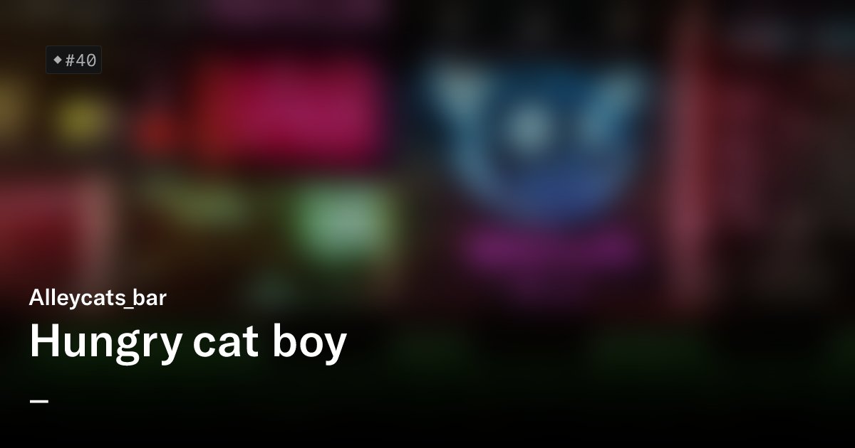 TechHive1's tweet card. Is the cats dead or alive? Looking for a loving family!  someone who serves as an intermediary between the living and the dead Alleycats_bar is a collection of 10,000 unique Alleycats NFTs— unique...