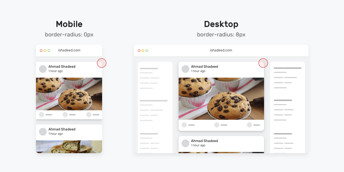 Una's tweet card. How to use CSS comparison functions to create a conditional border radius