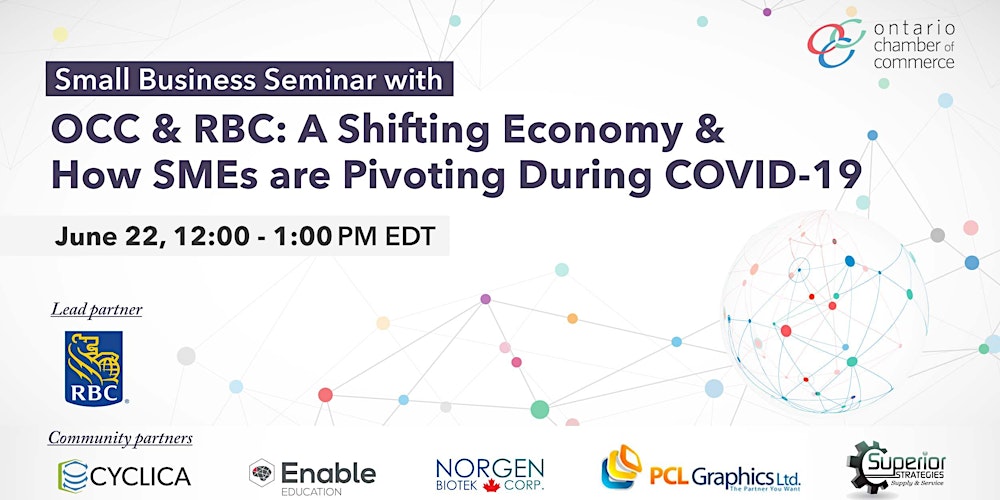 pclgraphics's tweet card. Small Business Seminar with OCC and RBC: A Shifting Economy & How SMEs are Pivoting During COVID-19