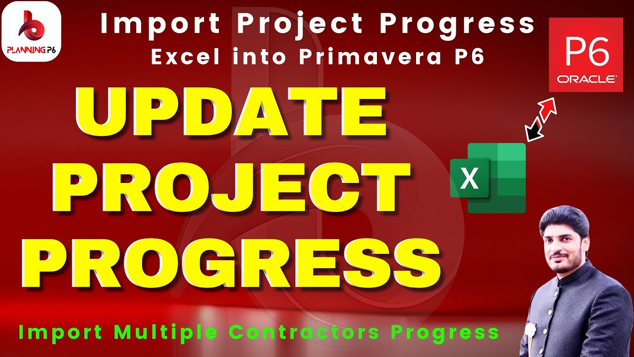Planningp6's tweet card. How to Update Project Progress from Excel to Primavera P6 | How to...