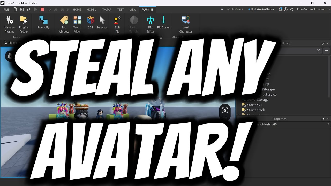 PrizeCpRoblox's tweet card. 🚀 Steal Any Avatar?! How to Add Anyone’s Character to Your Roblox...