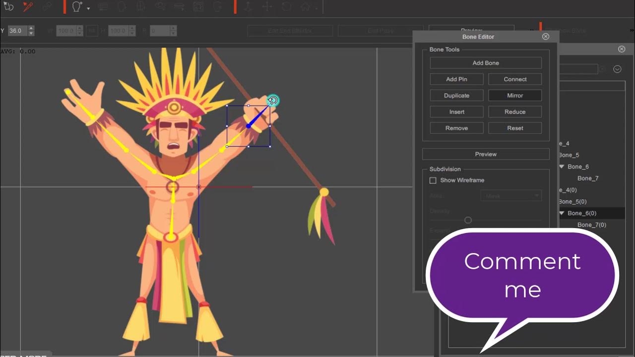 ToonAnimator's tweet card. How to custom bone mirror in cartoon animator 4 - tips and tricks