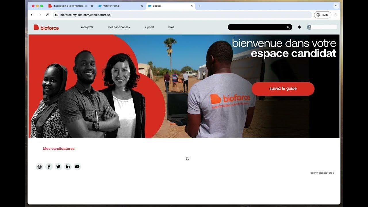 BioforceOrg's tweet card. Comment créer son Espace Candidat Bioforce ? Vidéo tutoriel