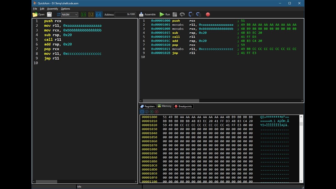 OSdev_'s tweet card. Injecting DLL with Shellcode