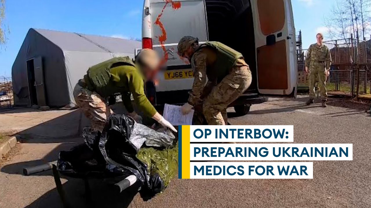 ForcesNewsHan's tweet card. Preparing to save lives at war: Ukrainian medics take on specialised...