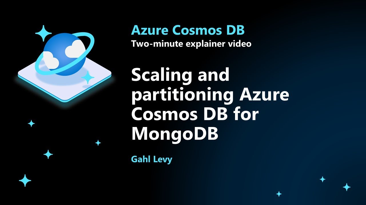 AzureCosmosDB's tweet card. Scaling and partitioning Azure Cosmos DB for MongoDB