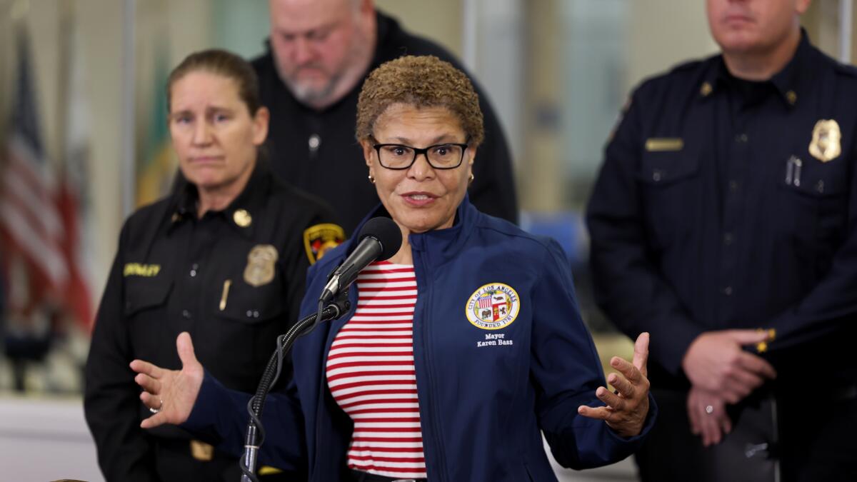 RickCarusoLA's tweet card. L.A.'s mayor said she wasn't told about the wind forecast before flying to Ghana. But the city's Emergency Management Department sent weather advisories one day earlier.