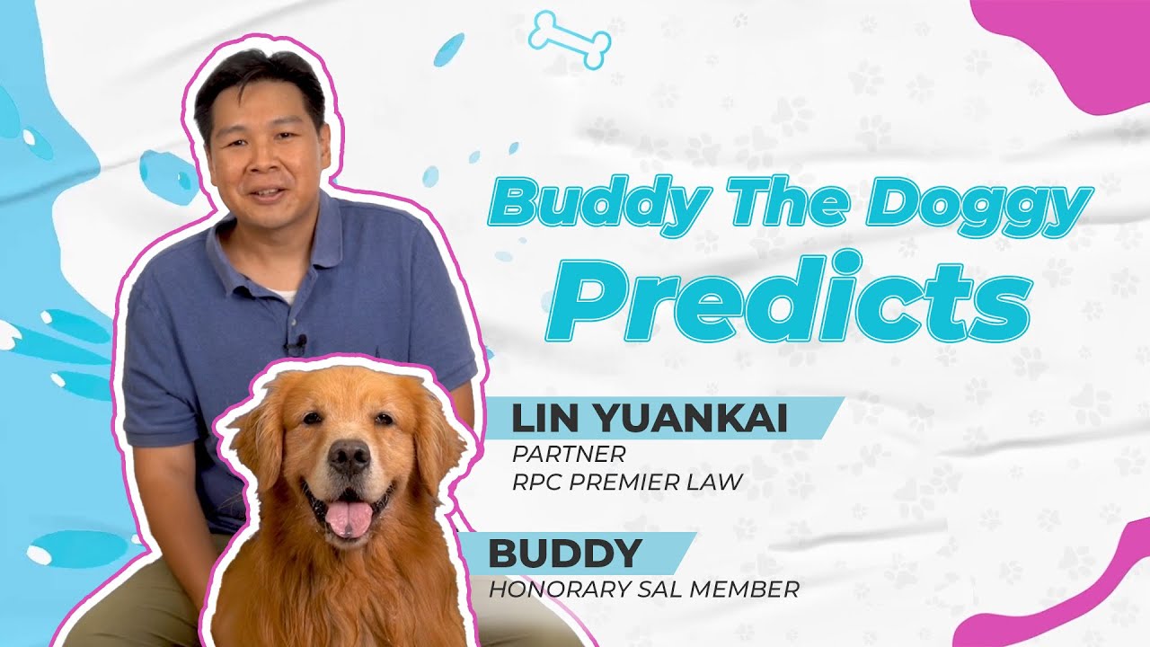 TechLawFest's tweet card. Lin Yuankai tackles tough questions on AI and IP | Buddy The Doggy...