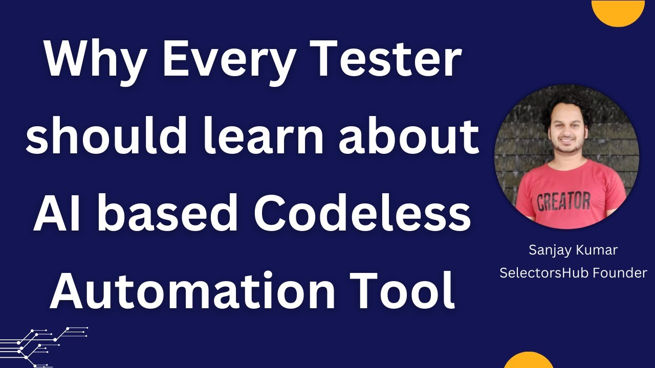 autotestdata's tweet card. Why Every Tester should Learn about #AI based #codeless Automation...
