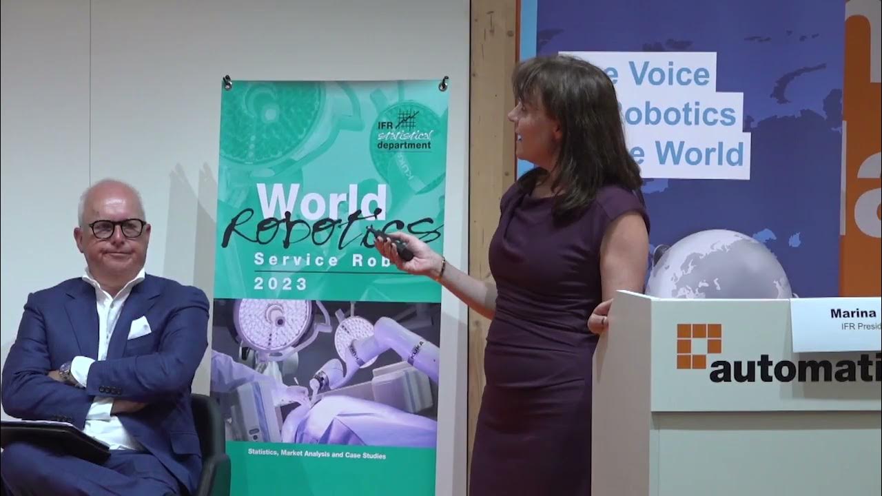 IFR_Robots's tweet card. Market Report by Marina Bill at IFR Executive Roundtable 2023