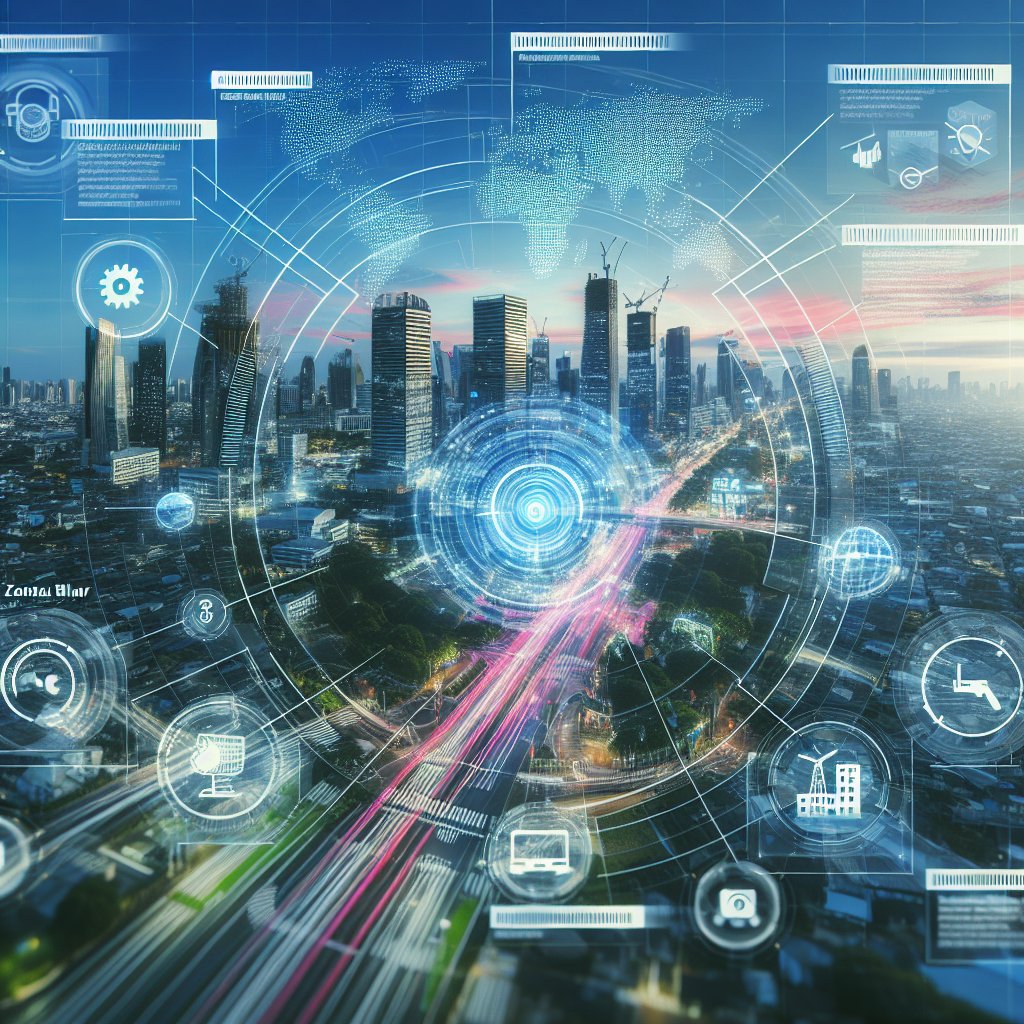 ConstrLabJP's tweet card. スマートシティにおける建設業の新たな役割を探る。技術革新が都市開発を変革し、持続可能性と効率性を向上させる方法を解説。