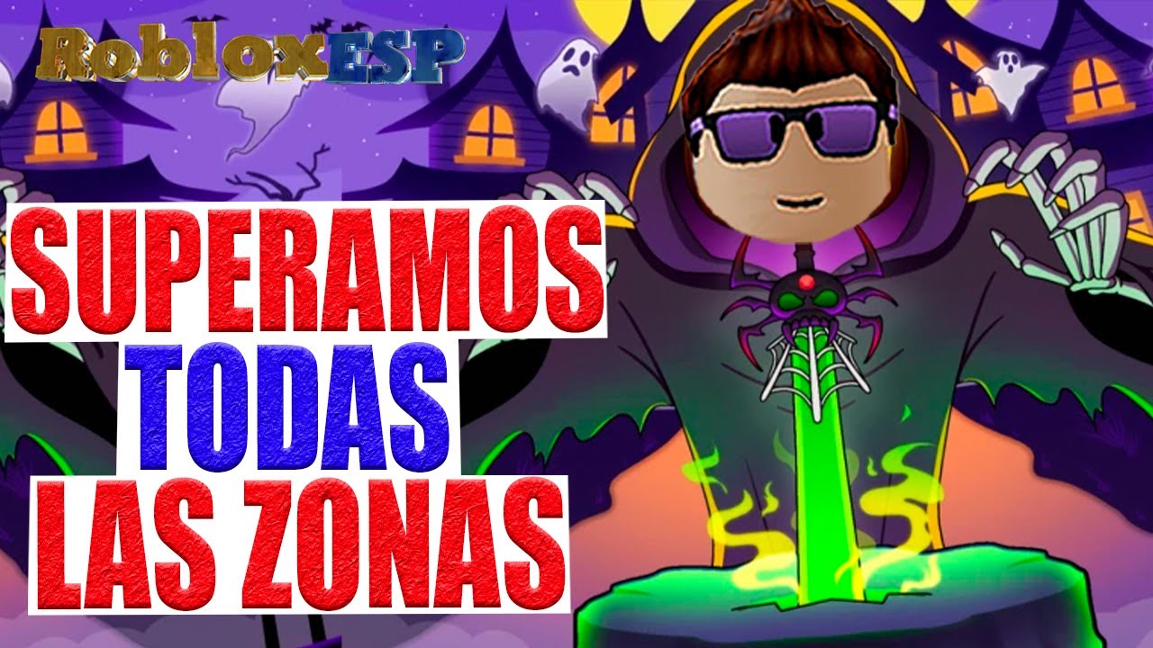 SoyRobloxESP's tweet card. NOS PASAMOS TODAS LAS ZONAS EN EL EVENTO DE HALLOWEEN DE SACAR UNA...
