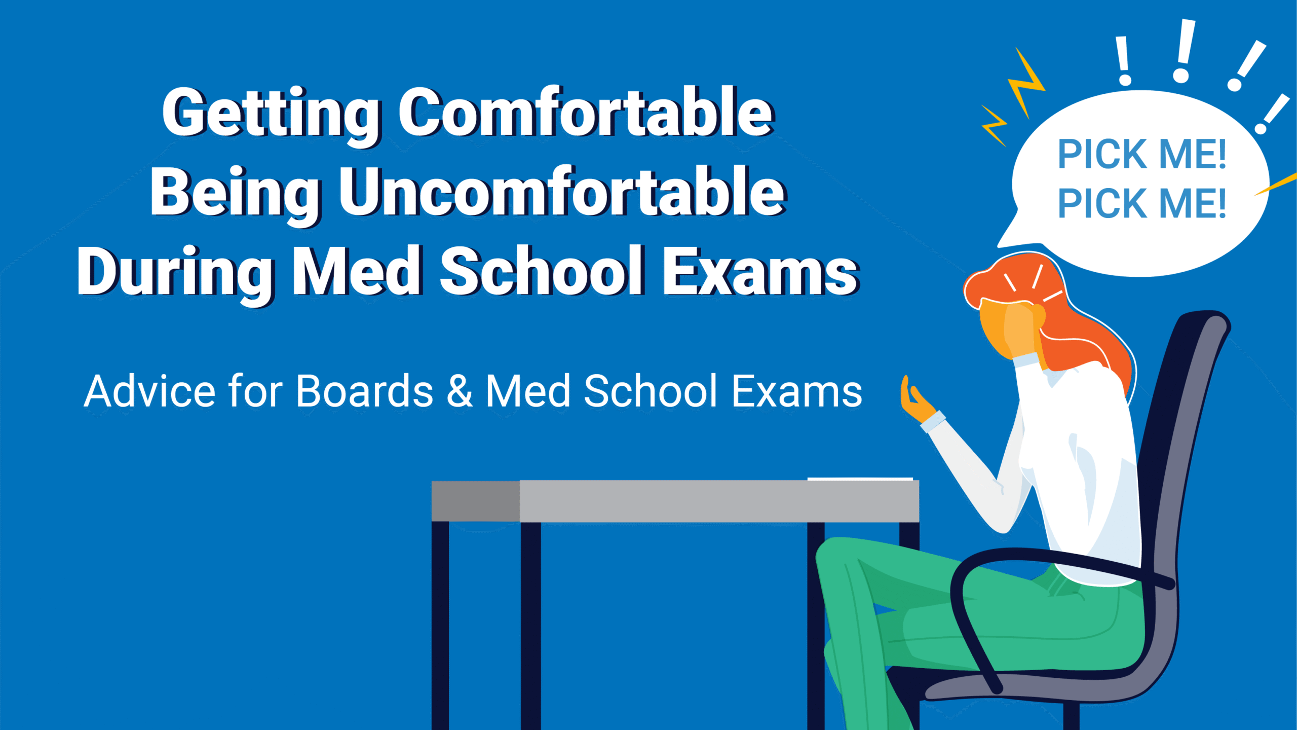 STATMedLearning's tweet card. Get comfortable being uncomfortable during med school exams and boards and you may be able to skip some testing issues.