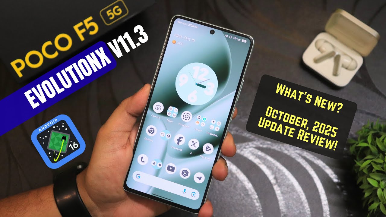 titash_sharma's tweet card. The Android 16 Daily Driver Just Got Better 💯 EvolutionX v11.3...