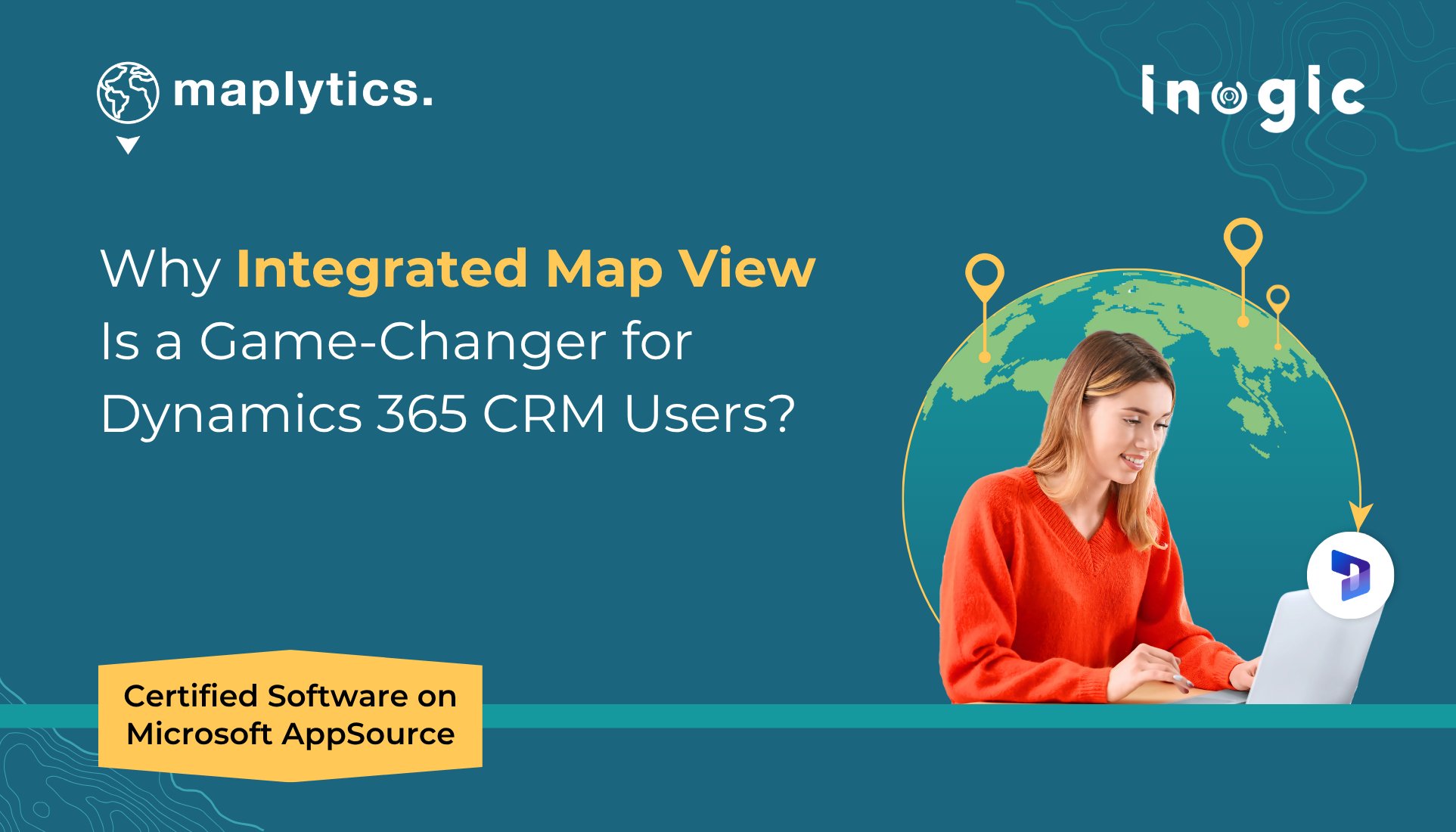 Maplytics's tweet card. In this blog, we will answer the question, Why should every CRM user be using a map view? and how Maplytics helps!