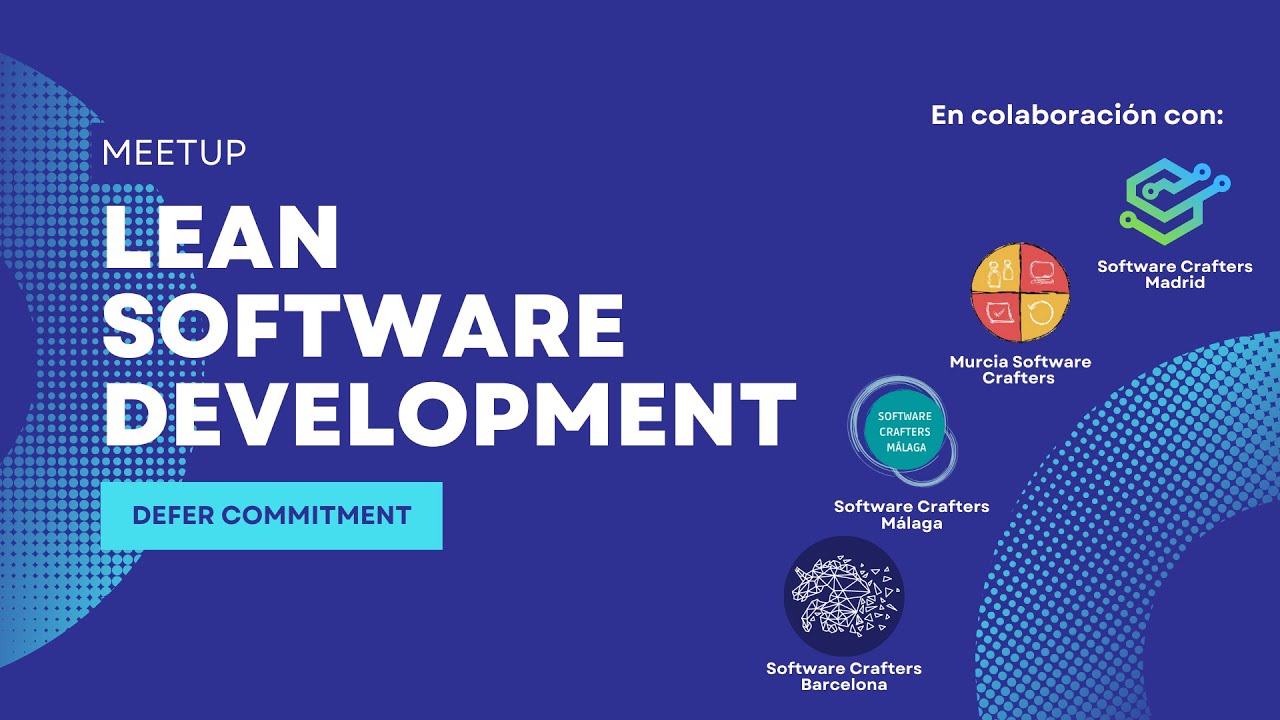 bcnswcraft's tweet card. Lean Software Development: Defer Commitment
