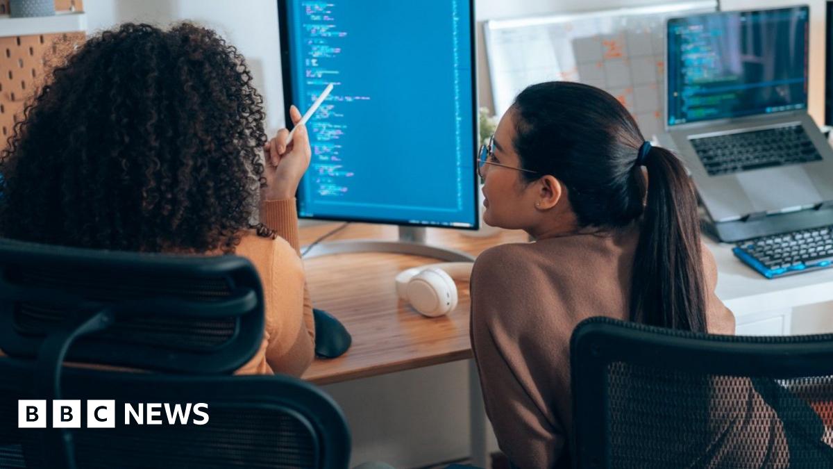 EstatesIT's tweet card. Companies are using AI to do basic coding tasks instead of hiring junior staff.