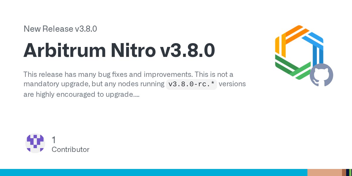 Estheroche1's tweet card. This release has many bug fixes and improvements. This is not a mandatory upgrade, but any nodes running v3.8.0-rc.* versions are highly encouraged to upgrade. This release is available as a Docke...