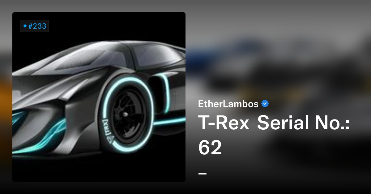 etherlambot's tweet card. Check out your [garage](https://www.etherlambos.io) to tune your EtherLambo to perfection. [Satoshi](https://bit.ly/3pFzw8K) I [Vitalik](https://bit.ly/3y6UnWp) I [T-Rex](https://bit.ly/3lJXAq3) I...